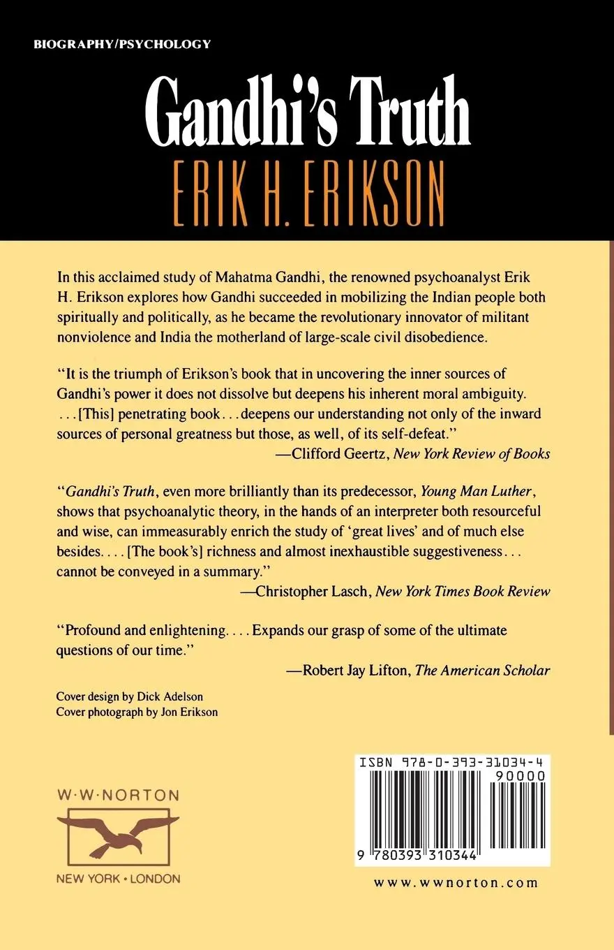 Rückseite: 9780393310344 | Gandhi's Truth | On the Origins of Militant Nonviolence | Erikson