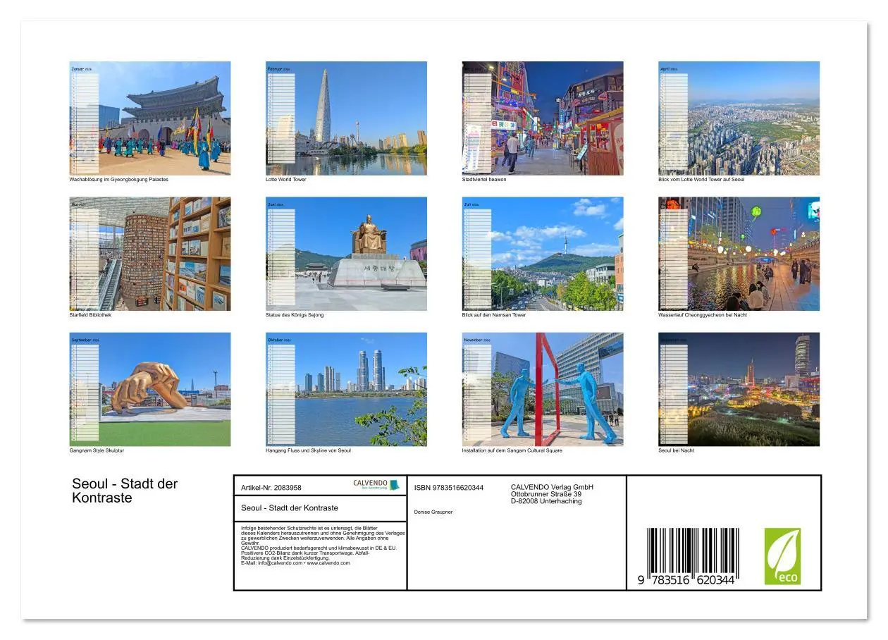 Bild: 9783516620344 | Seoul - Stadt der Kontraste (Wandkalender 2026 DIN A4 quer),...