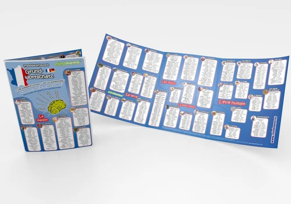 Bild: 9783954130344 | mindmemo Lernfolder - Grundwortschatz Französisch / Deutsch - 1100...