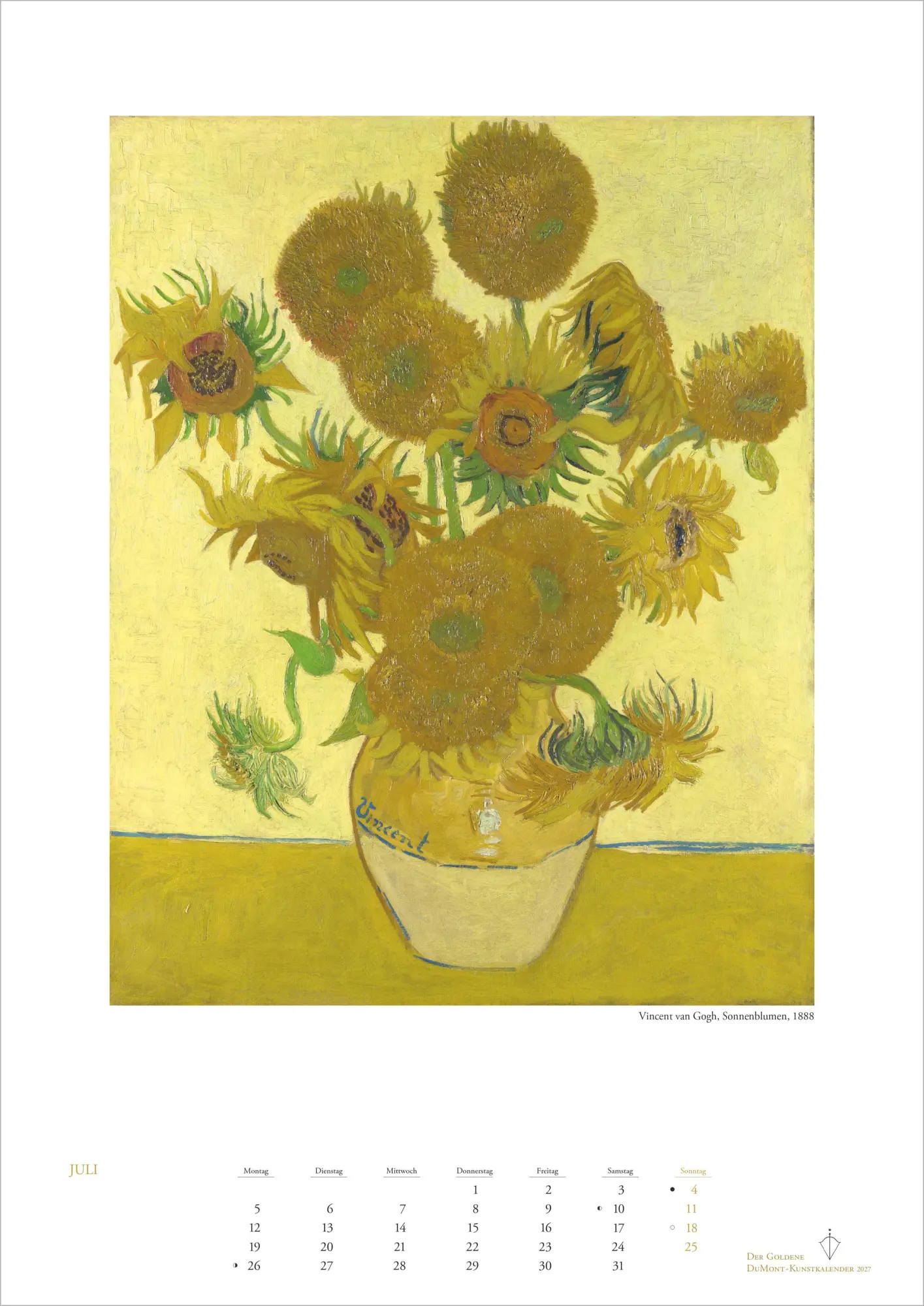 Bild: 4069095010444 | Der Goldene DUMONT-Kunstkalender 2027 | Neumann Verlage GmbH &amp; Co KG