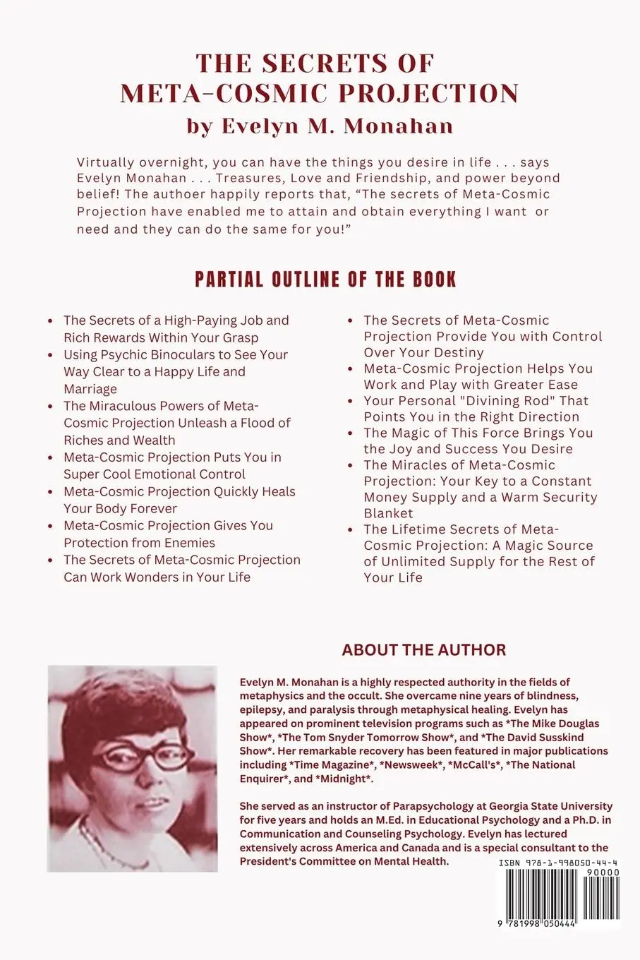 Rückseite: 9781998050444 | The Secrets of Meta-Cosmic Projection | Evelyn M. Monahan | Buch