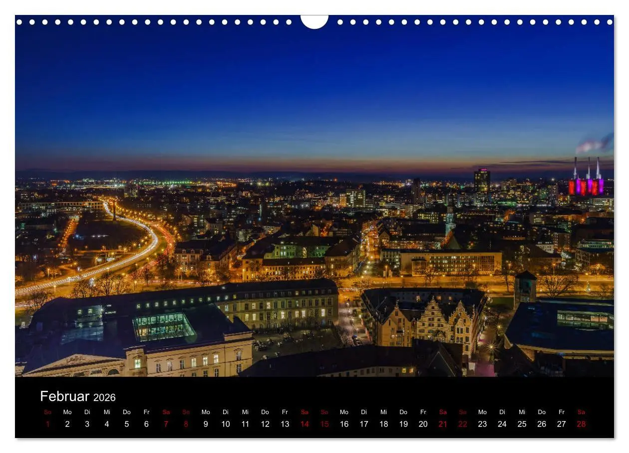 Bild: 9783457900444 | Hannover bei Nacht 2026 (Wandkalender 2026 DIN A3 quer), CALVENDO...