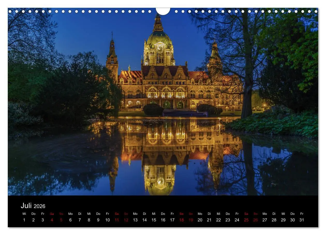 Bild: 9783457900444 | Hannover bei Nacht 2026 (Wandkalender 2026 DIN A3 quer), CALVENDO...