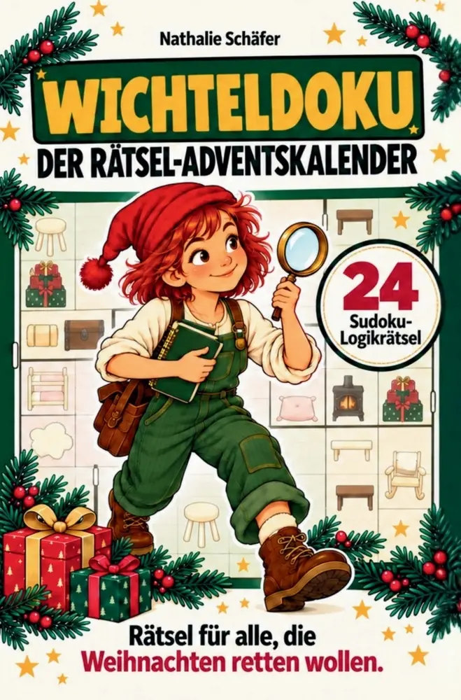 Cover: 9783693830444 | WICHTELDOKU - der Krimi-Sudoku Familien Adventskalender mit 24...