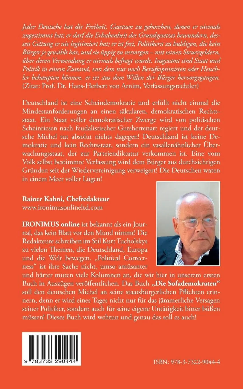 Rückseite: 9783732290444 | Die Sofademokraten | Anna Arnheiter (u. a.) | Taschenbuch | 152 S.