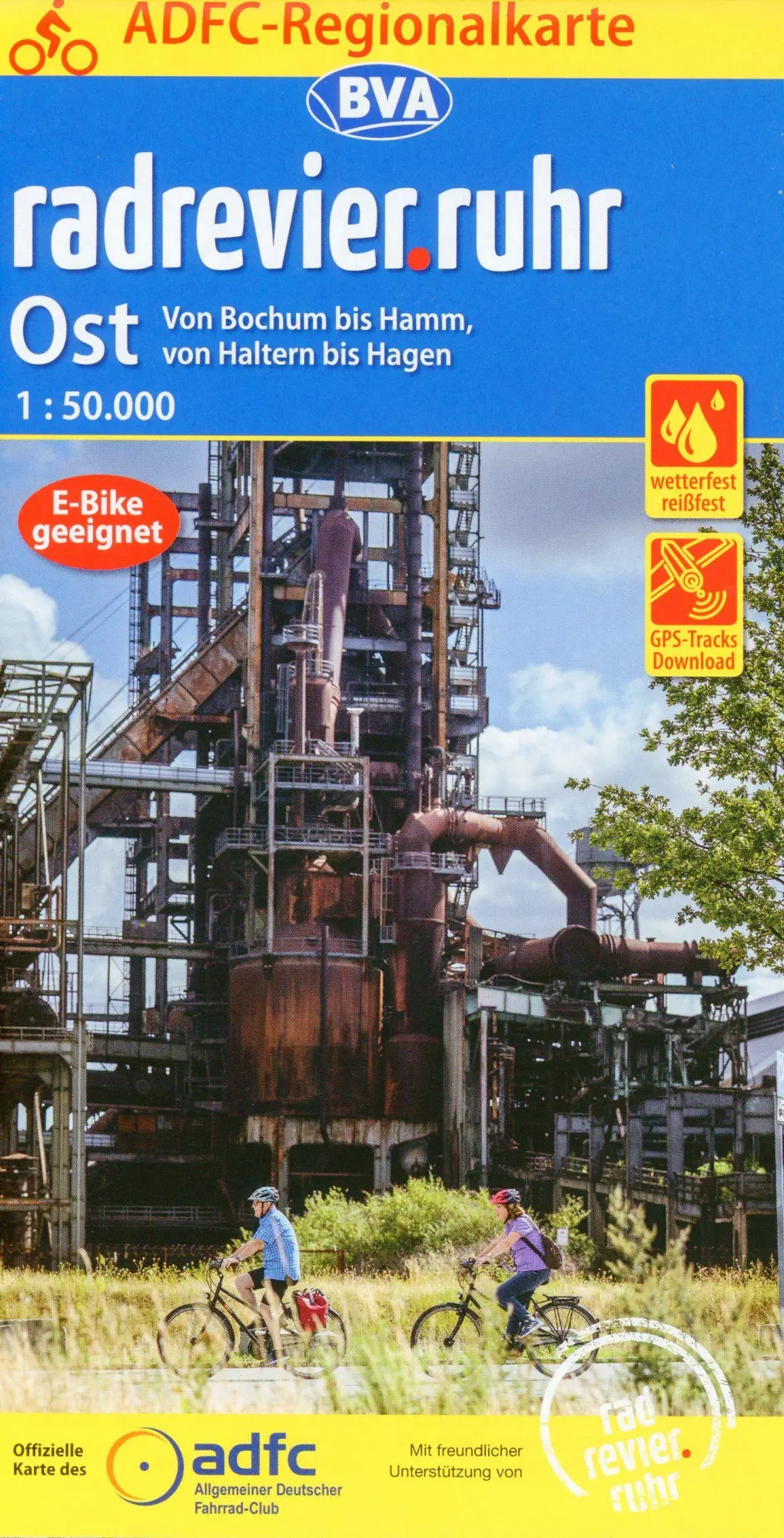 Cover: 9783969900444 | ADFC-Regionalkarte radrevier.ruhr Ost, 1:50.000, mit...