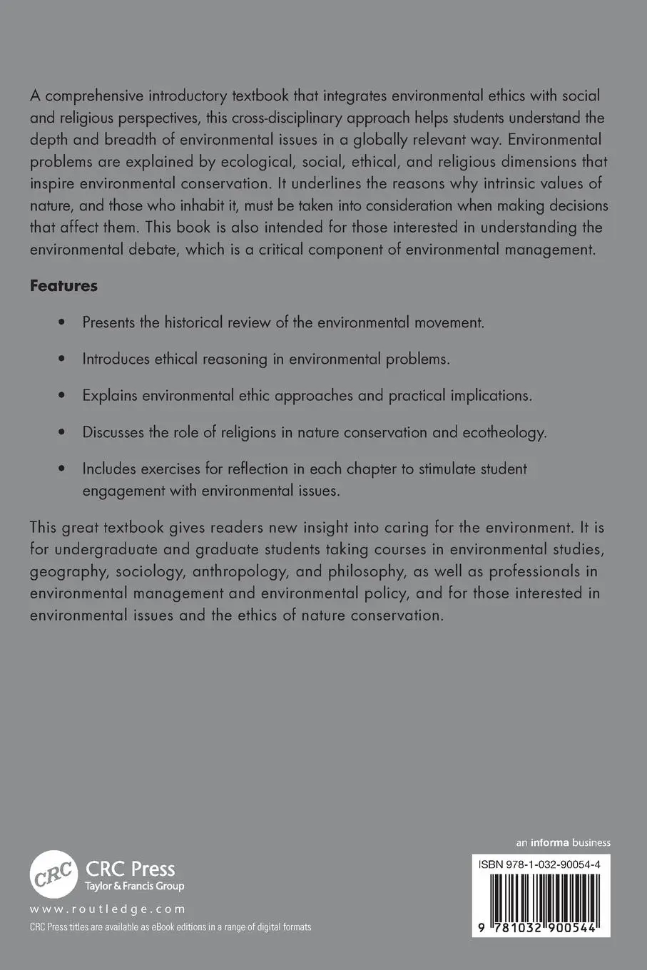 Rückseite: 9781032900544 | Introduction to Environmental Ethics | Caring for the Earth | Buch