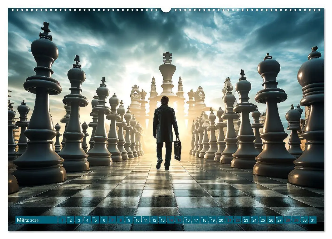 Bild: 9783457510544 | Schachfiguren in Freizeitkleidung (Wandkalender 2026 DIN A2 quer),...