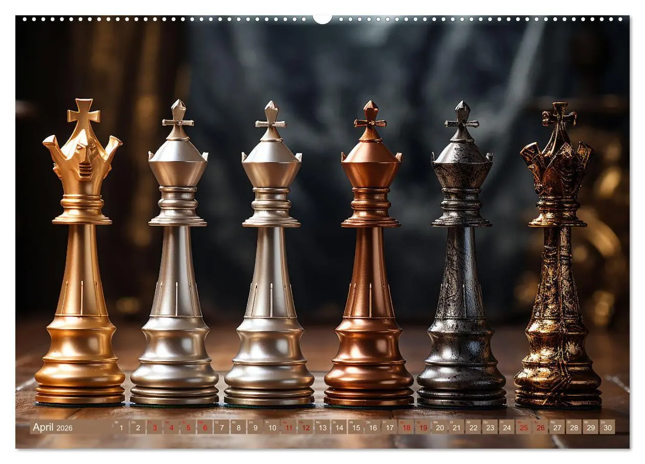 Bild: 9783457510544 | Schachfiguren in Freizeitkleidung (Wandkalender 2026 DIN A2 quer),...