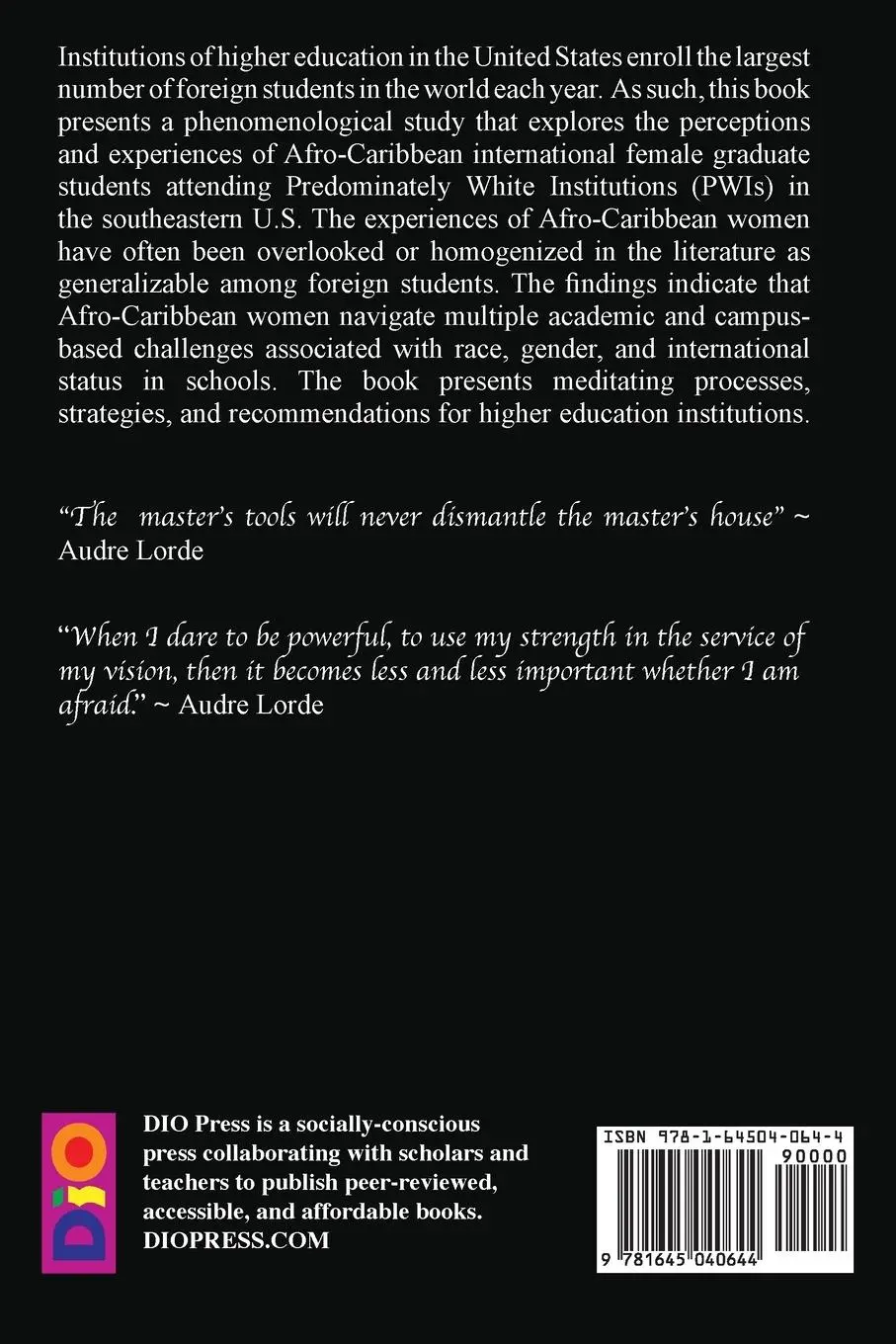 Rückseite: 9781645040644 | Sister Outsider in the Academy | Sheikia Talley-Matthews (u. a.)