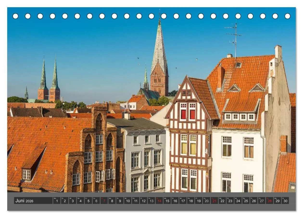 Bild: 9783516070644 | Die Hansestadt Lübeck (Tischkalender 2026 DIN A5 quer), CALVENDO...
