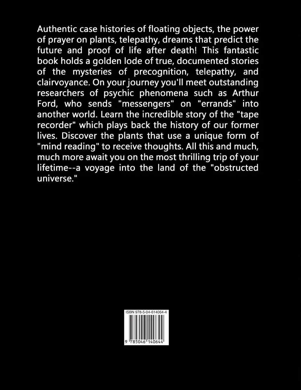 Rückseite: 9785046140644 | Psychic Phenomena | Revelations and Experiences | Bradley (u. a.)