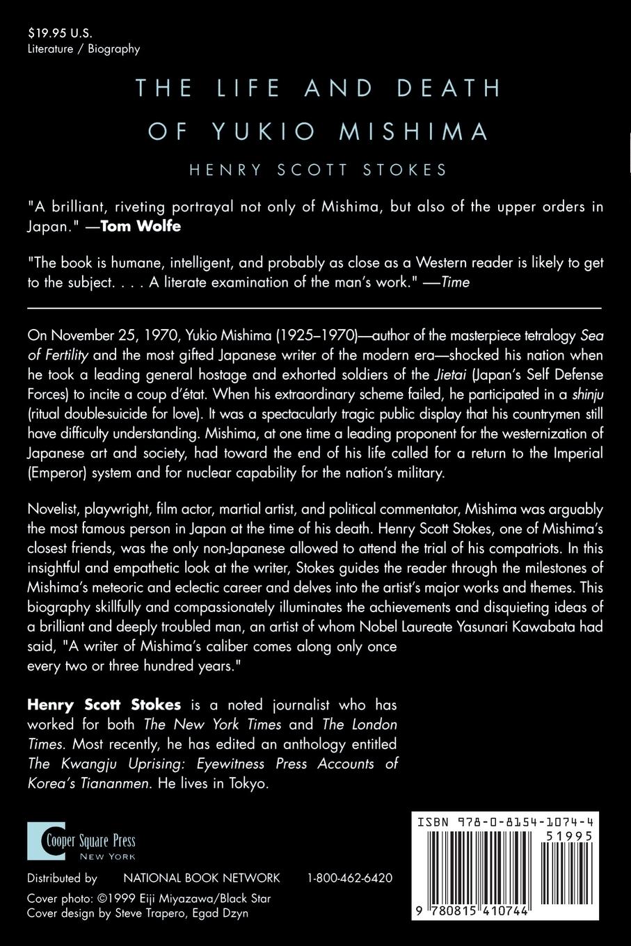 Rückseite: 9780815410744 | The Life and Death of Yukio Mishima | Henry Scott Stokes | Taschenbuch