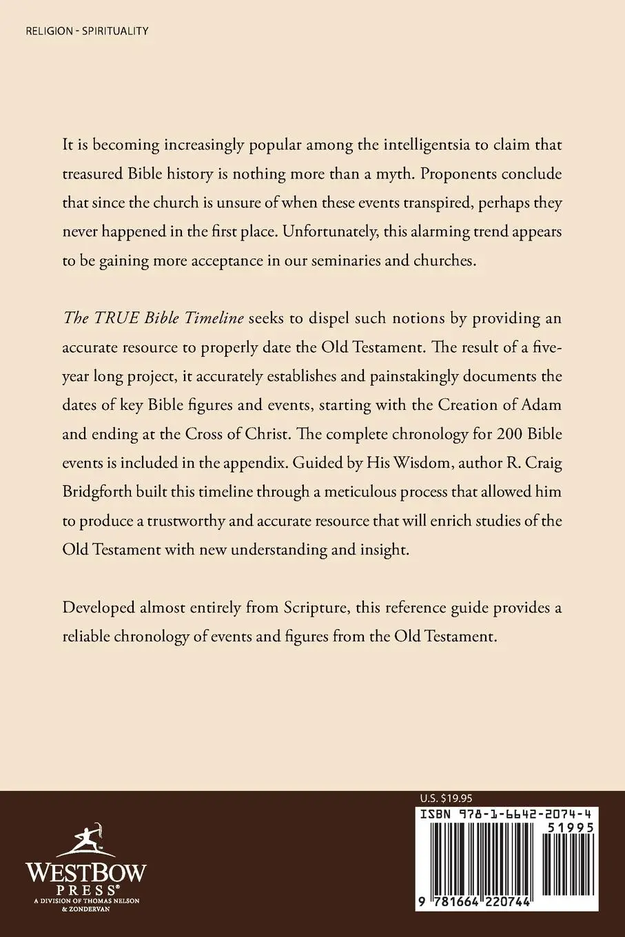 Rückseite: 9781664220744 | The TRUE Bible Timeline | An Accurate Chronology of the Old Testament