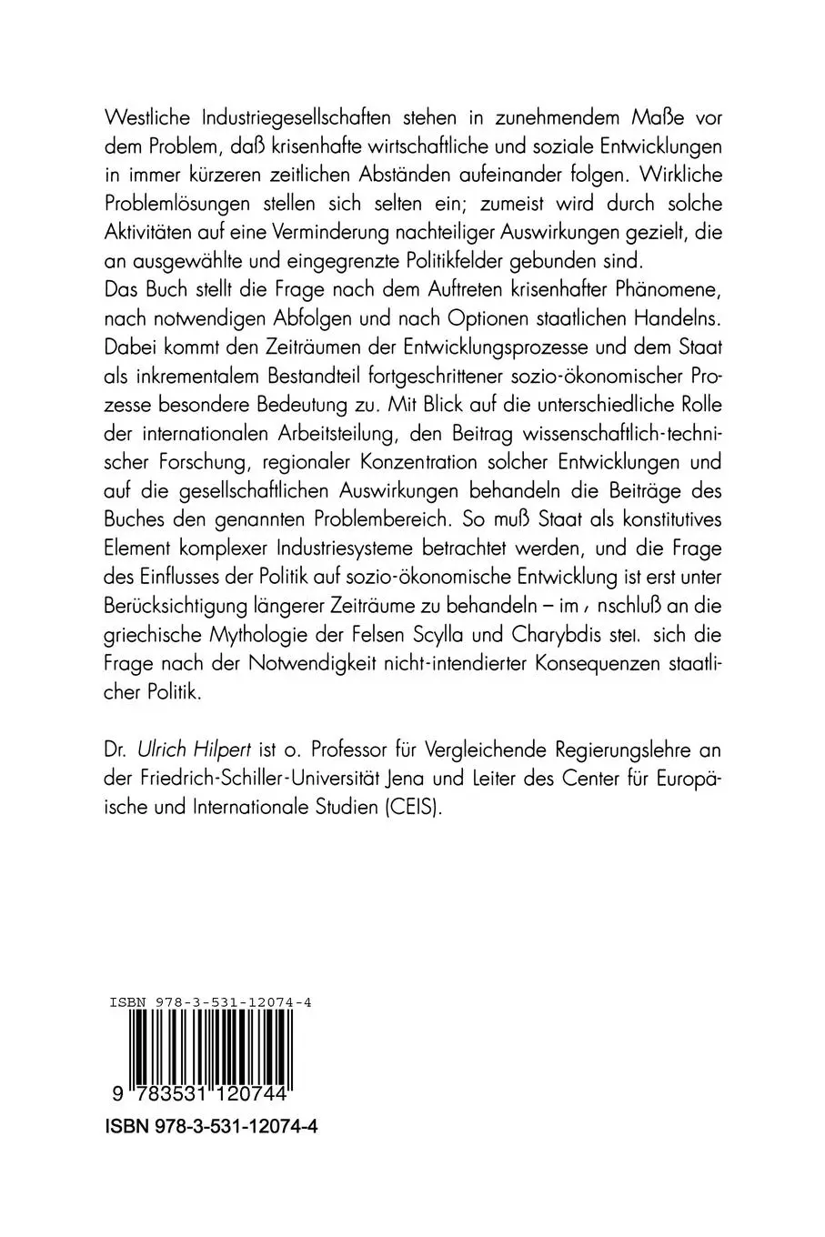 Rückseite: 9783531120744 | Zwischen Scylla und Charybdis? | Ulrich Hilpert | Taschenbuch | 323 S.