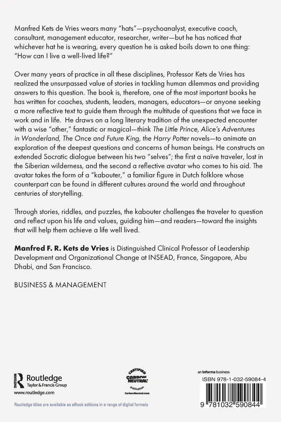 Rückseite: 9781032590844 | A Life Well Lived | Dialogues with a "Kabouter" | Vries | Taschenbuch