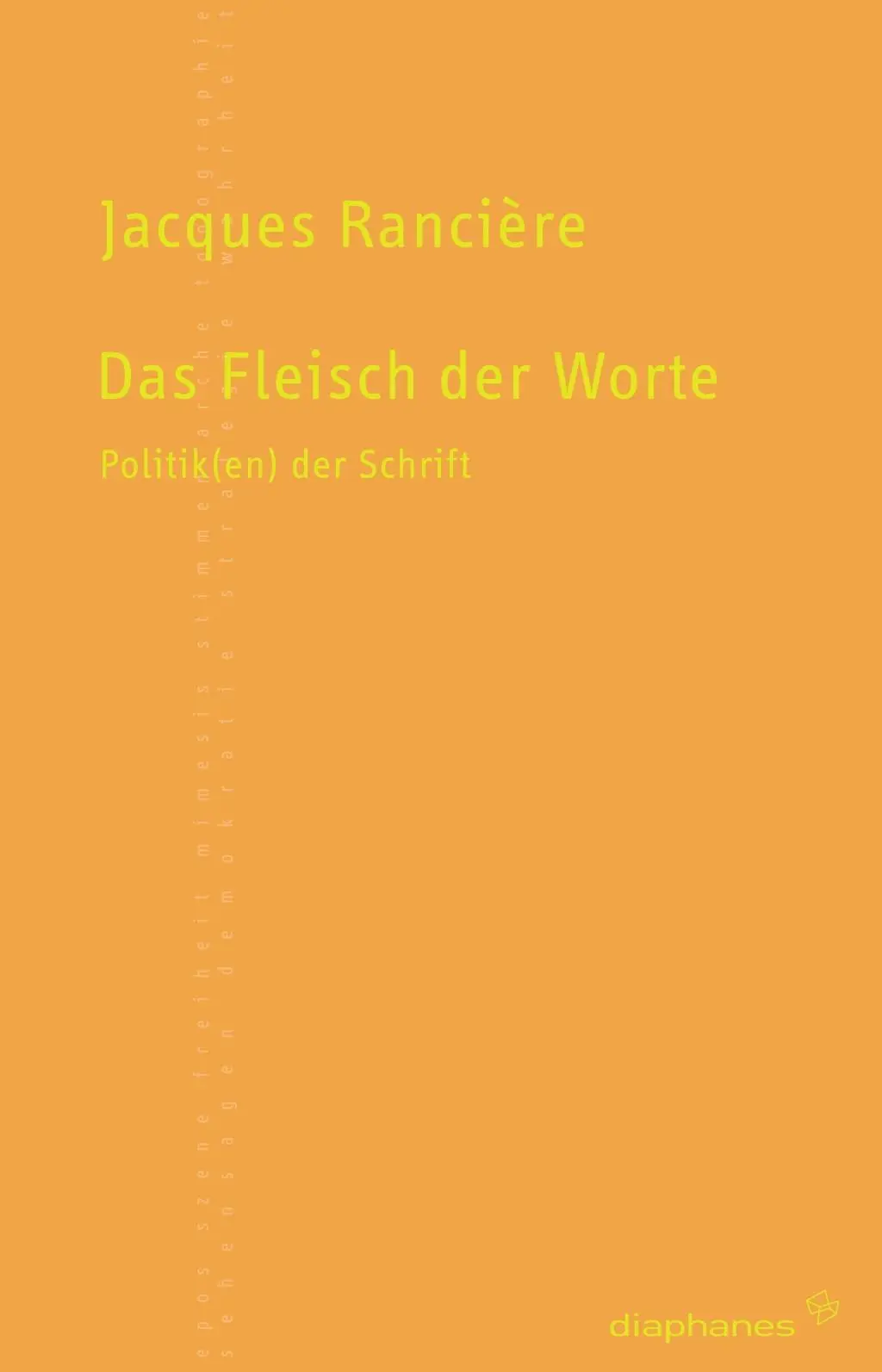 Cover: 9783037340844 | Das Fleisch der Worte | Politik(en) der Schrift, TransPositionen