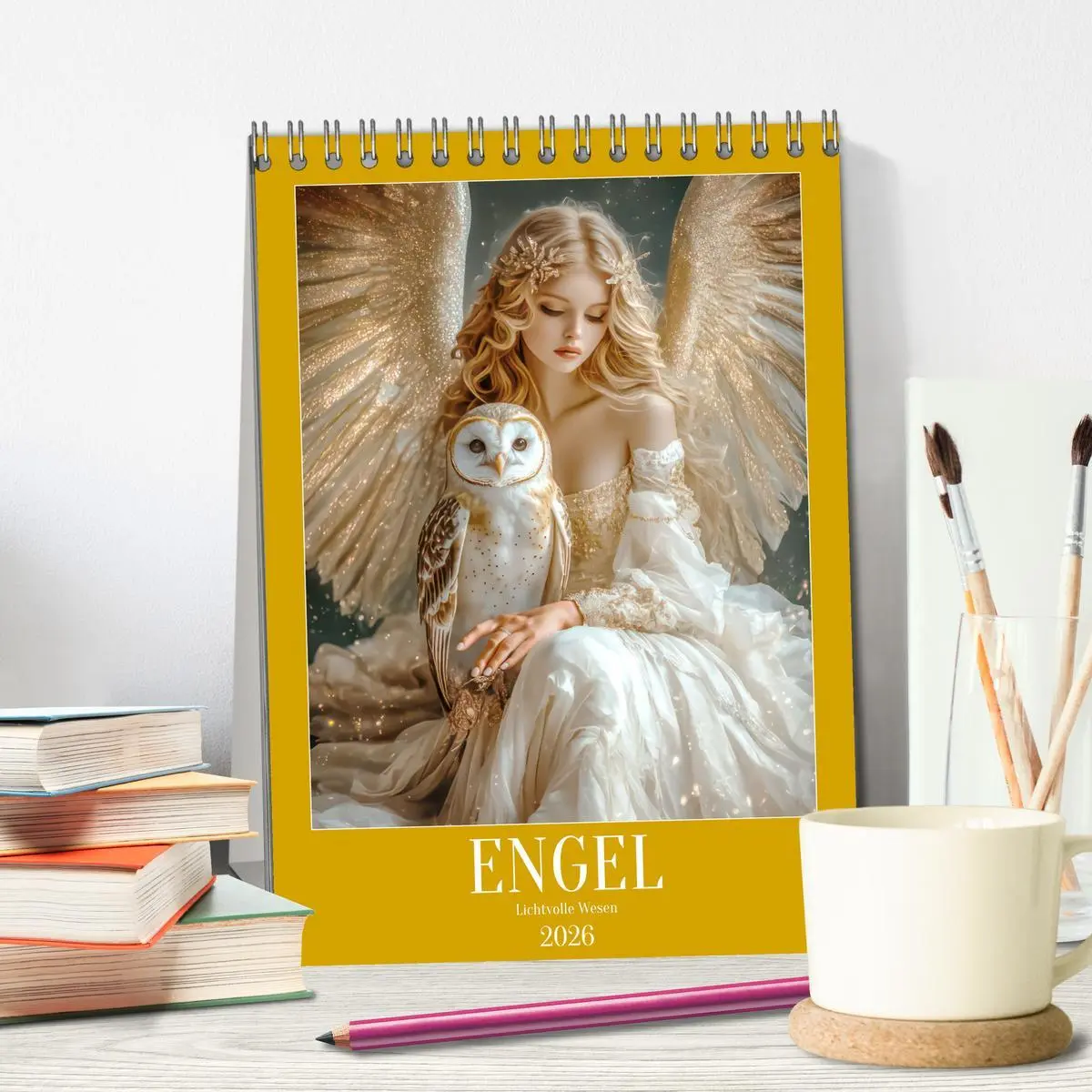 Bild: 9783457270844 | Engel - Lichtvolle Wesen (Tischkalender 2026 DIN A5 hoch), CALVENDO...