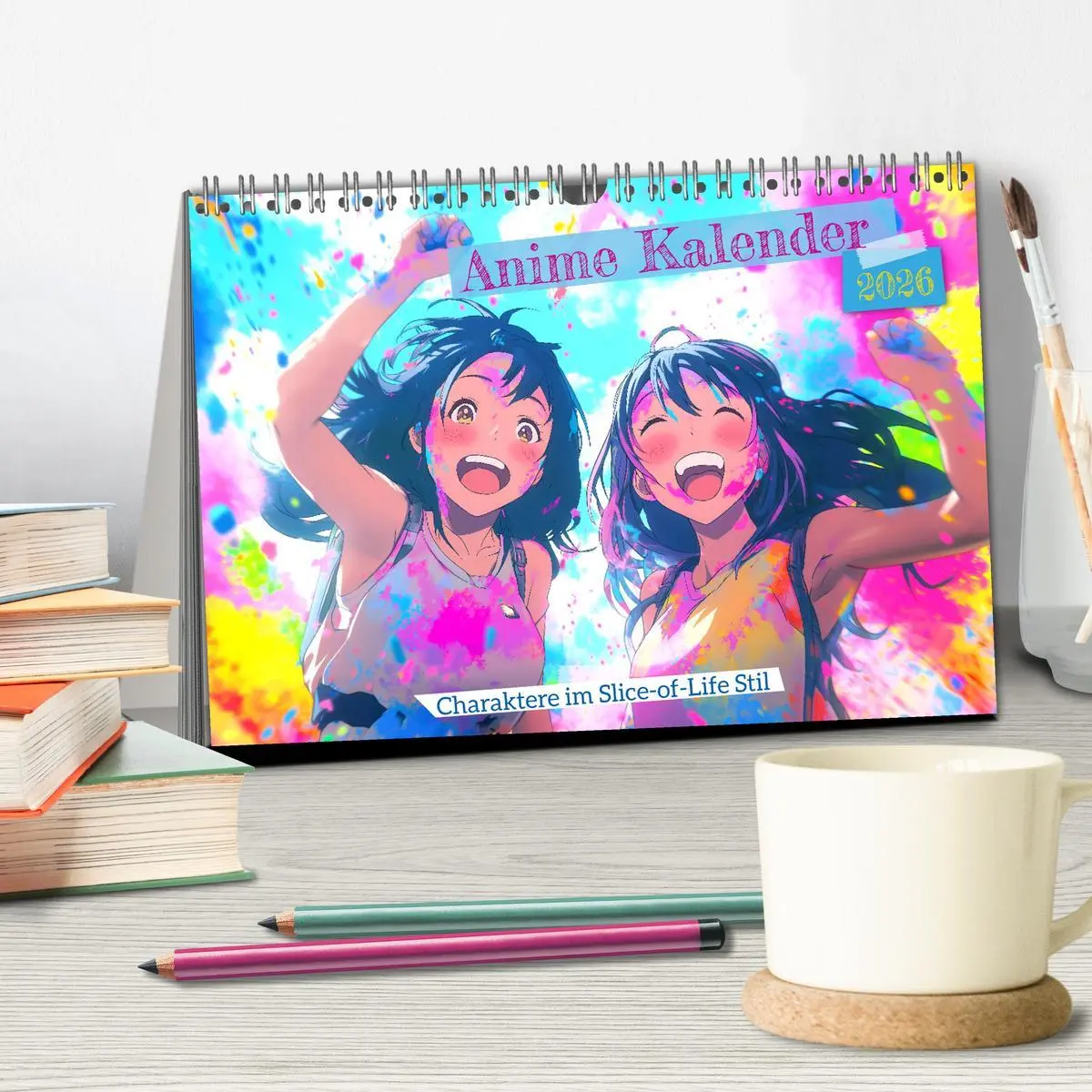 Bild: 9783457340844 | Anime Kalender - Charaktere im Slice-of-Life Stil (Tischkalender...