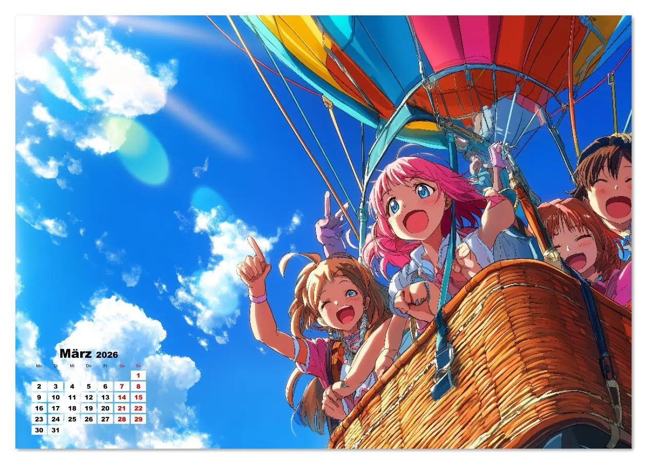 Bild: 9783457340844 | Anime Kalender - Charaktere im Slice-of-Life Stil (Tischkalender...