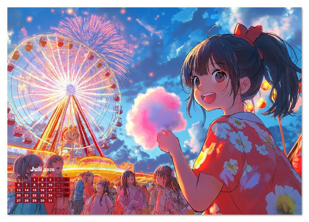 Bild: 9783457340844 | Anime Kalender - Charaktere im Slice-of-Life Stil (Tischkalender...