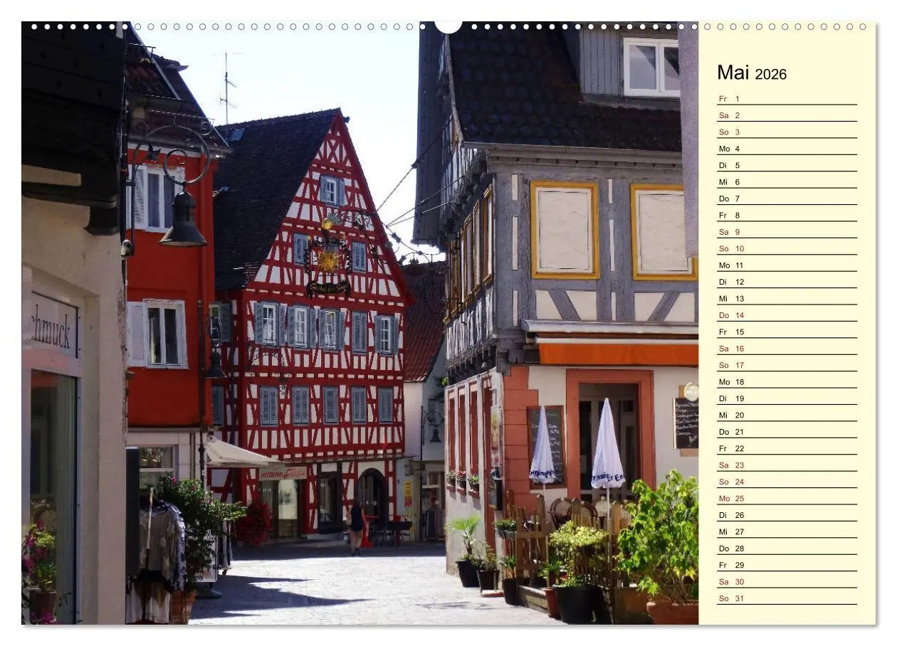 Bild: 9783457890844 | Unterwegs in Waiblingen (Wandkalender 2026 DIN A2 quer), CALVENDO...