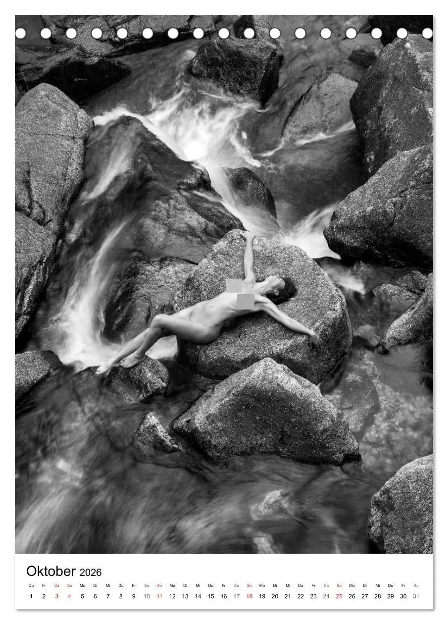 Bild: 9783516430844 | Akt am Wasserfall (Tischkalender 2026 DIN A5 hoch), CALVENDO...