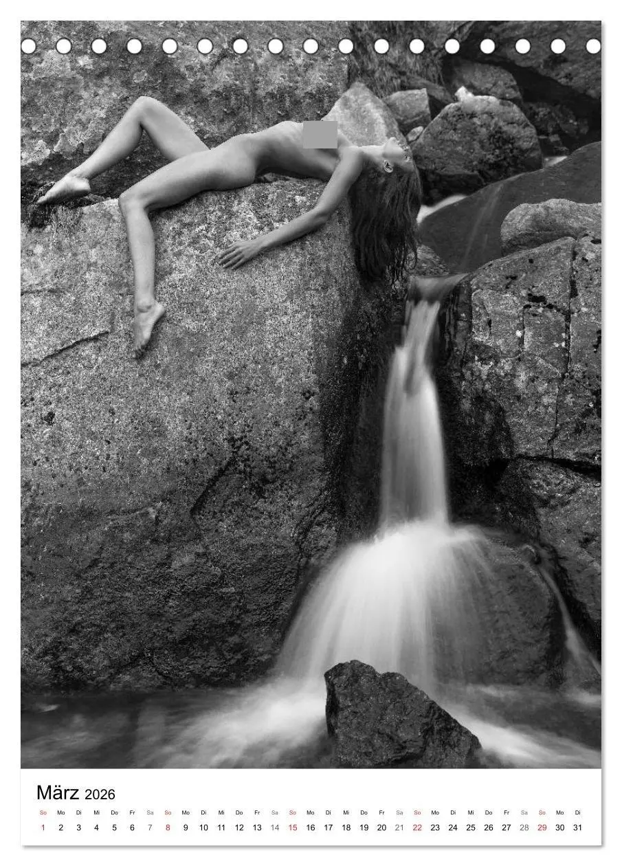 Bild: 9783516430844 | Akt am Wasserfall (Tischkalender 2026 DIN A5 hoch), CALVENDO...