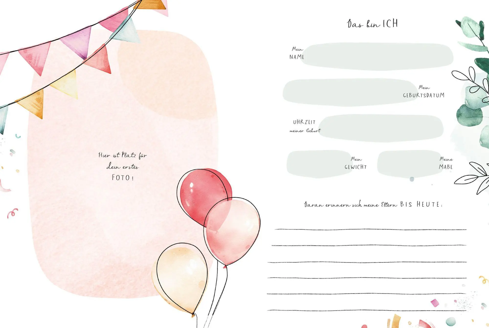 Bild: 9783810530844 | Wir feiern, dass es dich gibt! | Dein Geburtstage-Buch | Baby (u. a.)