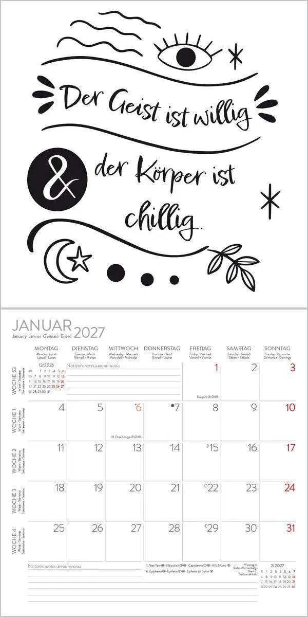 Bild: 9783819300844 | Visual Words 2027 | Verlag Korsch | Kalender | 13 S. | Deutsch | 2027