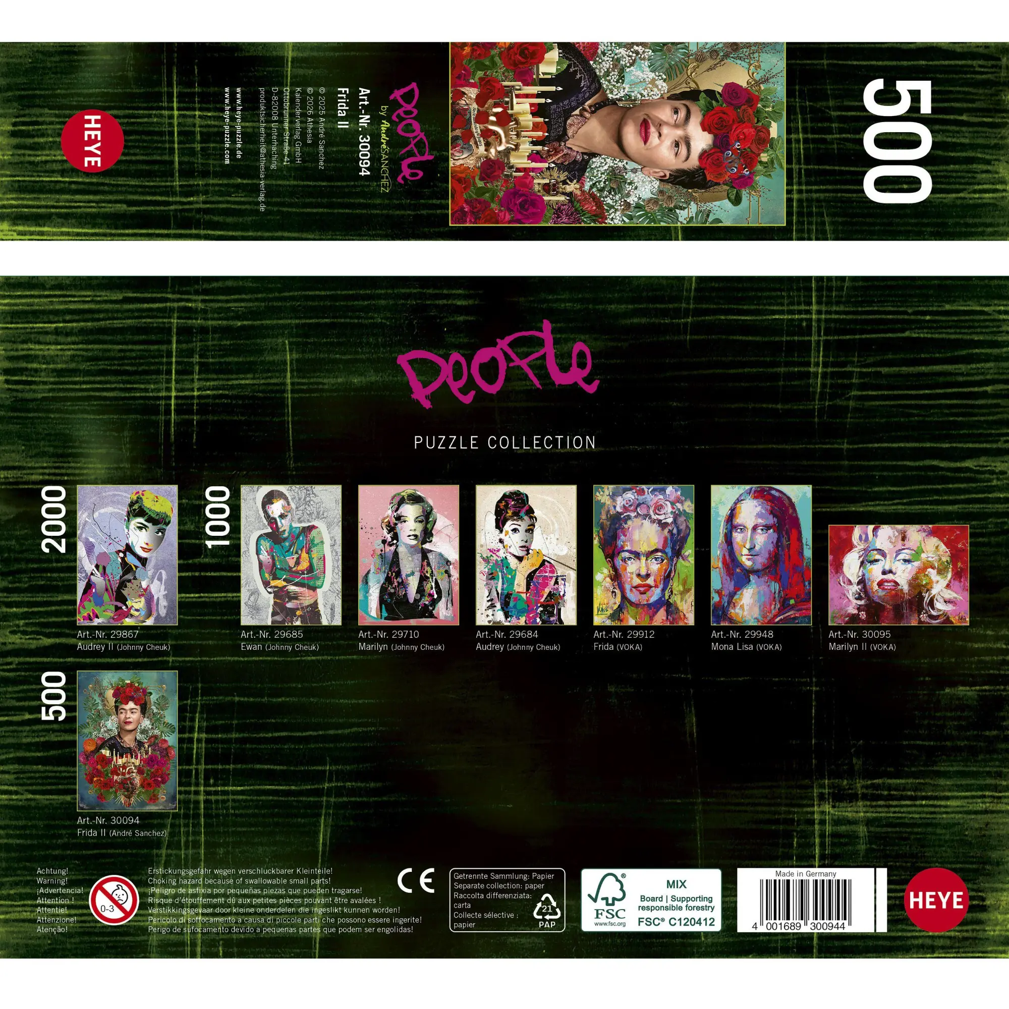 Bild: 4001689300944 | Frida II | 500 Teile | Spiel | Art Lab Puzzlereihe Heye | 30094 | 2025