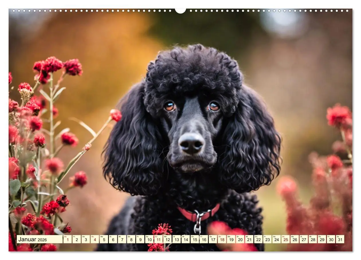 Bild: 9783457400944 | Pudel in allen Farben und Größen (Wandkalender 2026 DIN A2 quer),...