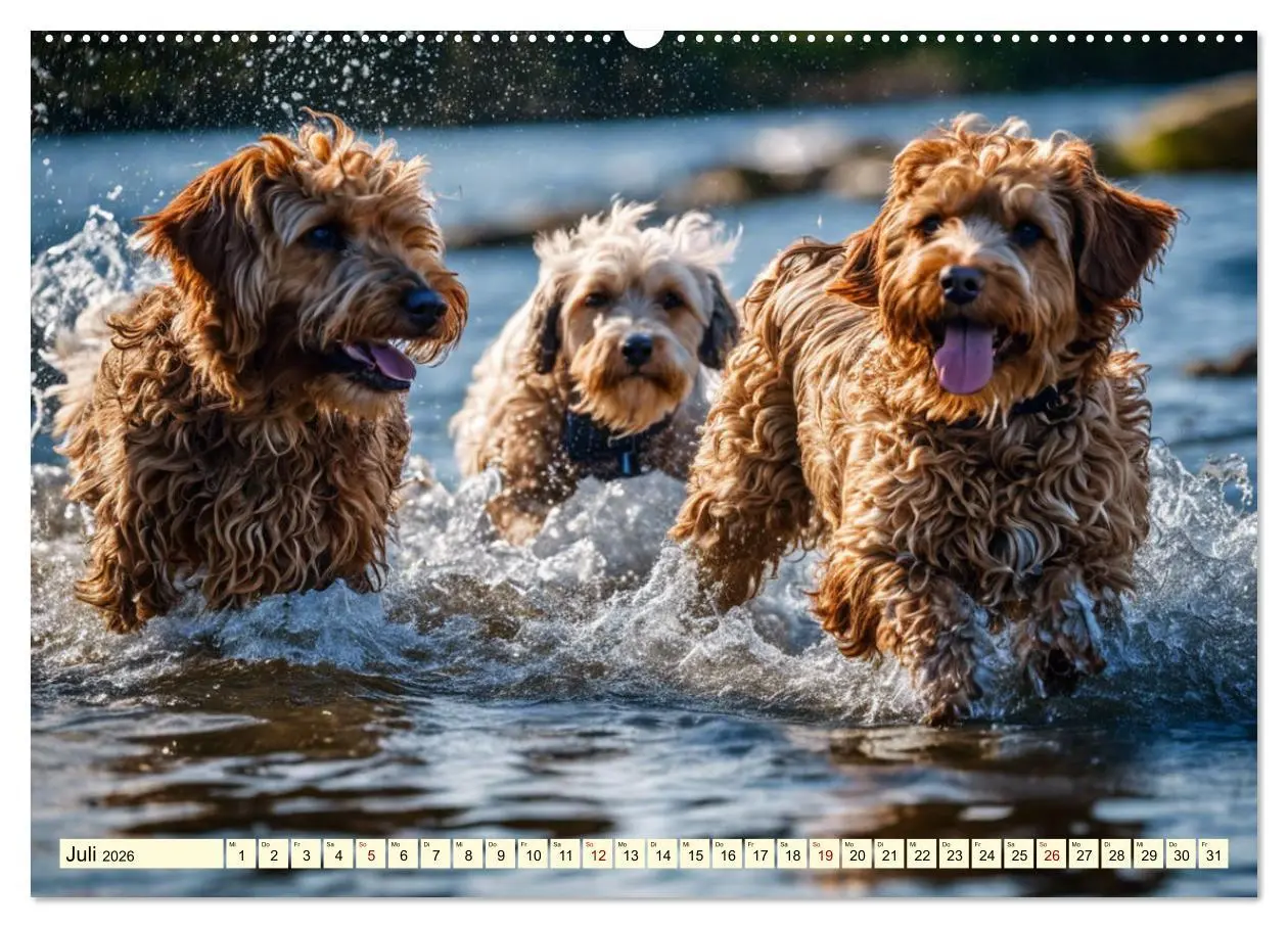 Bild: 9783457400944 | Pudel in allen Farben und Größen (Wandkalender 2026 DIN A2 quer),...