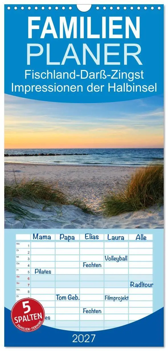 Cover: 9783594330944 | Familienplaner 2027 - Fischland-Darß-Zingst Impressionen der...