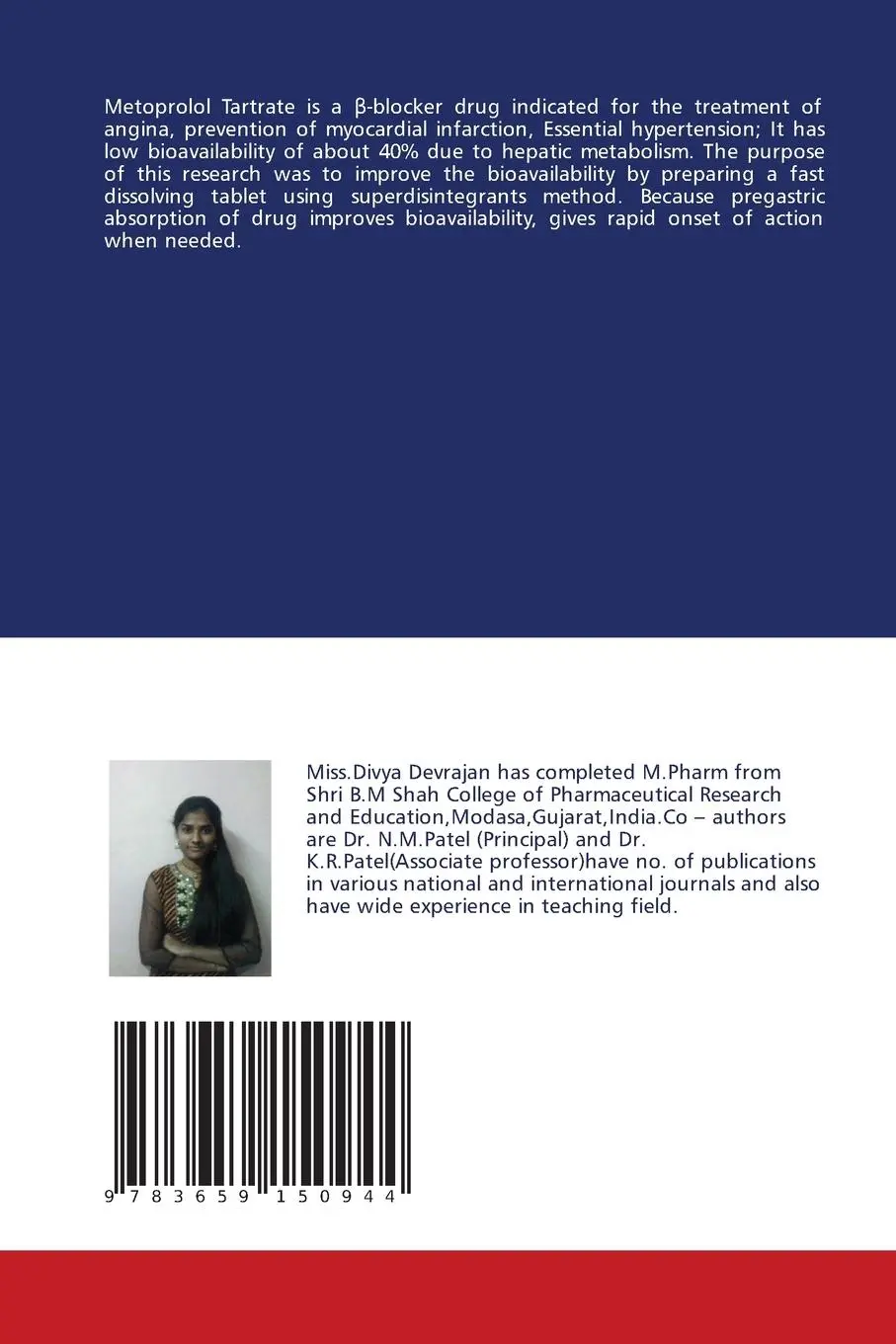 Rückseite: 9783659150944 | Fast dissolving tablet of Metoprolol Tartrate using superdisintegrants