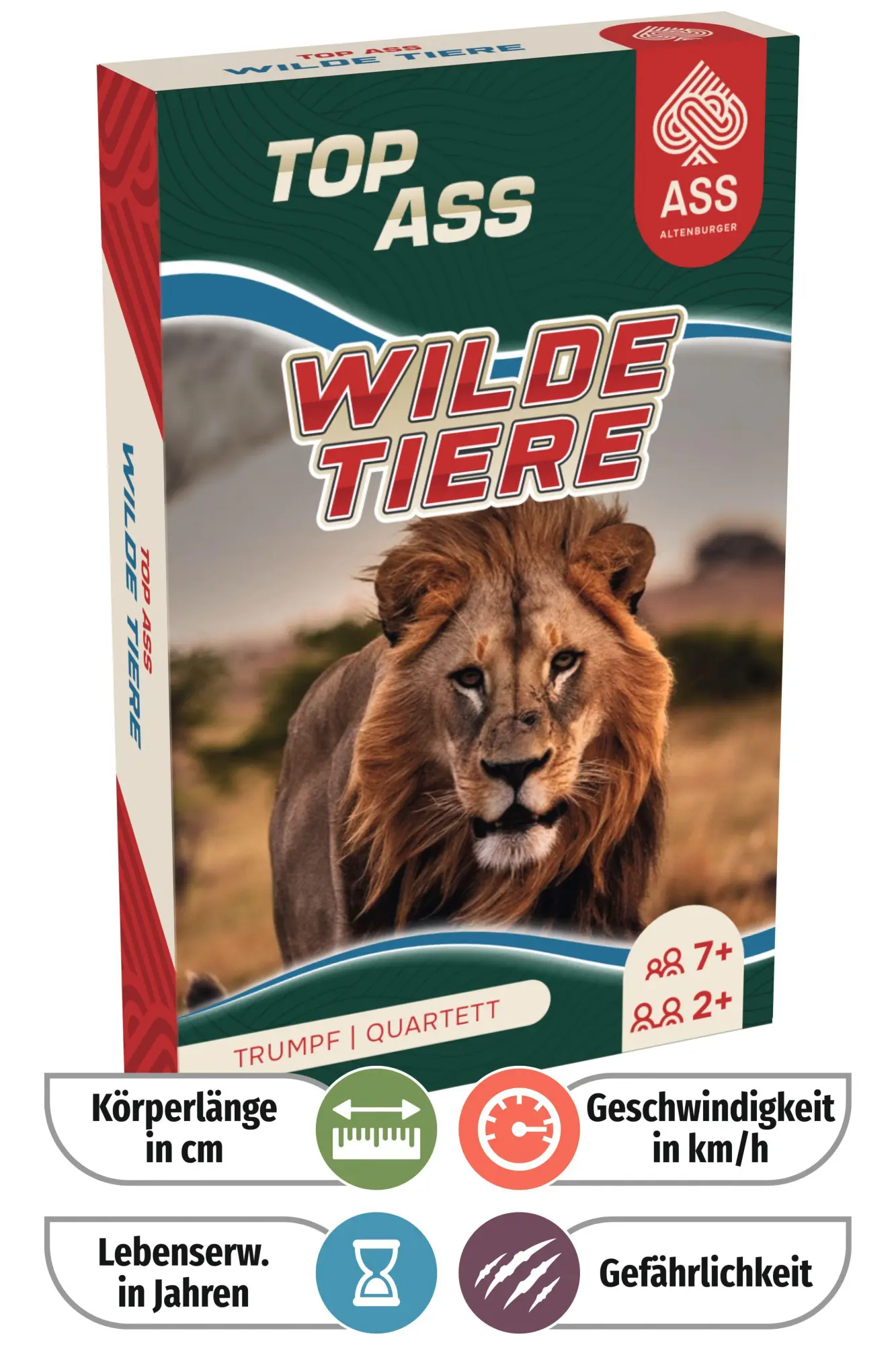 Cover: 4042677721044 | TOP ASS - Wilde Tiere | Spielkartenfabrik Altenburg GmbH | Spiel