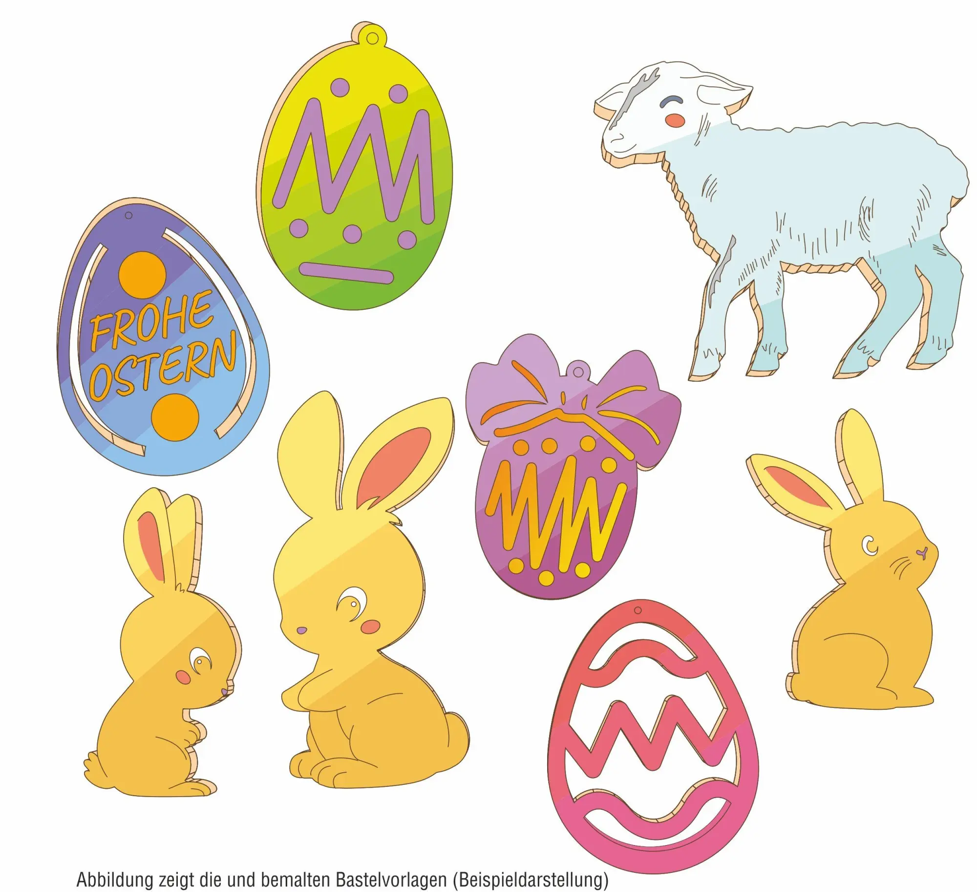 Bild: 4251241151044 | Bastelvorlage Ostern | 8 schöne Ostermotive zum Bemalen | GmbH | 2025
