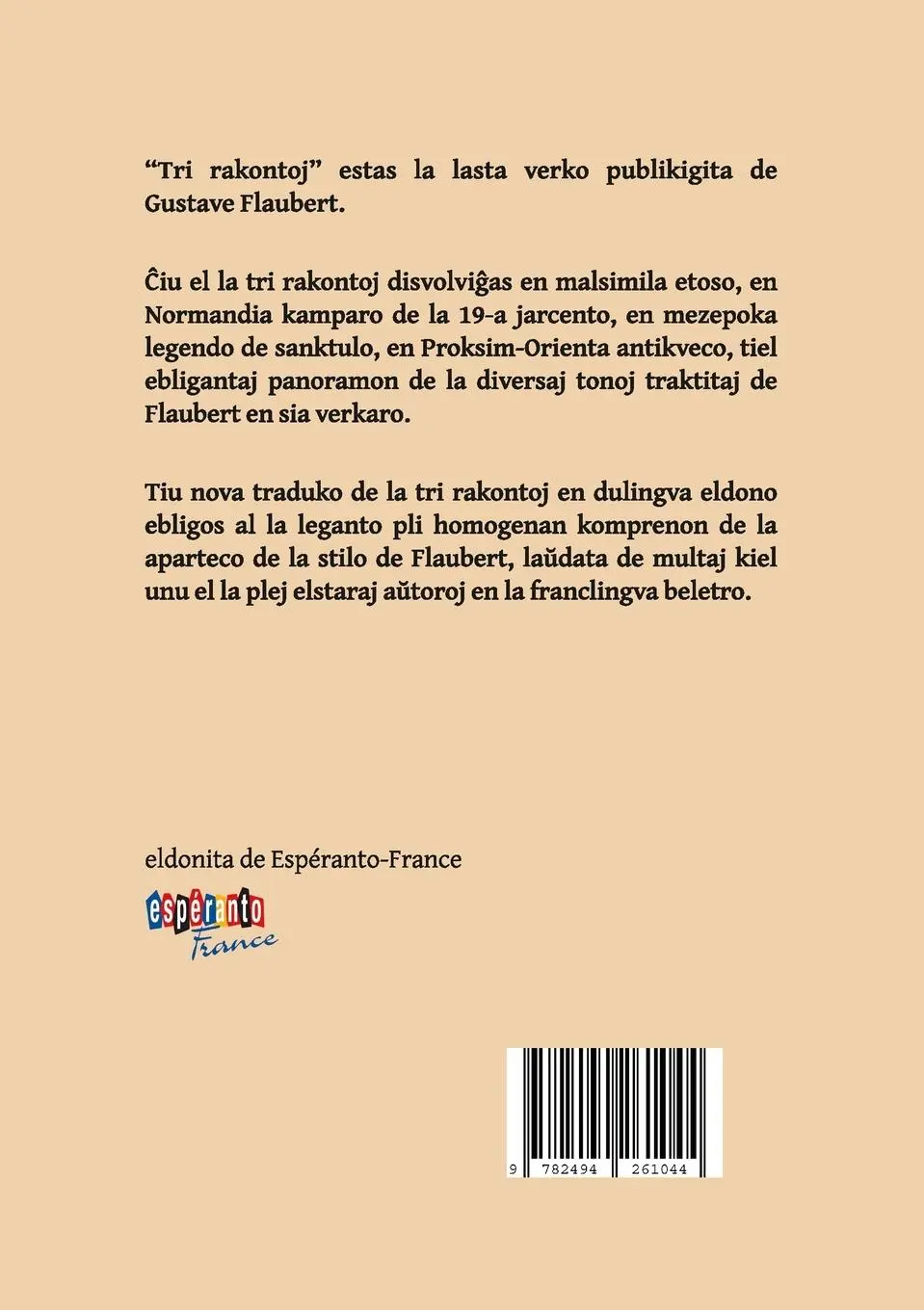Rückseite: 9782494261044 | Tri rakontoj. Trois contes | Gustave Flaubert | Taschenbuch | 2025