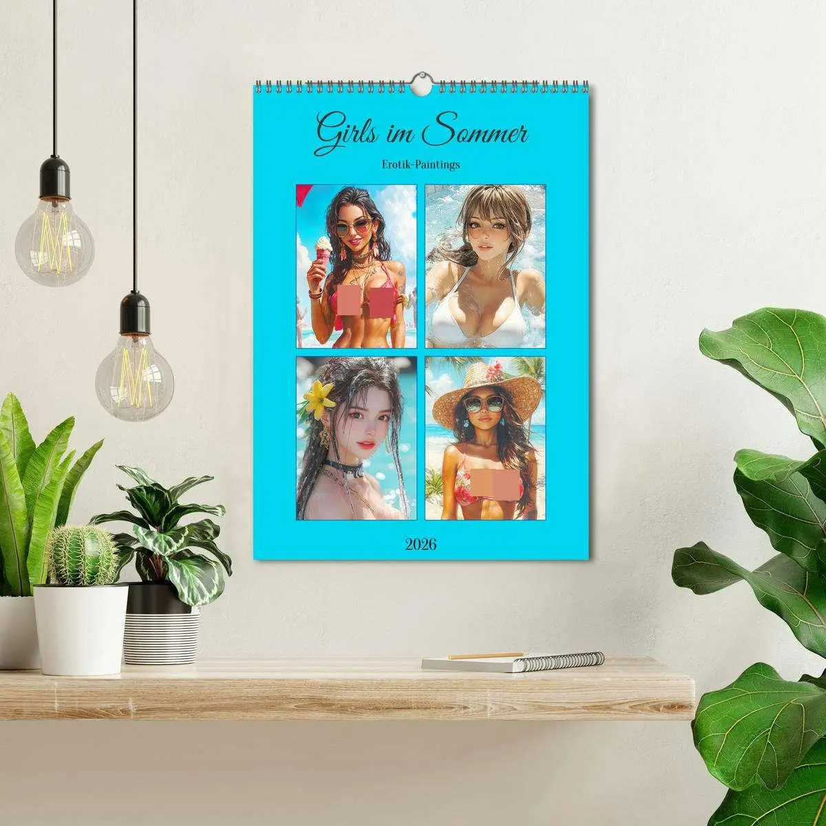 Bild: 9783516241044 | Girls im Sommer. Erotik-Paintings (Wandkalender 2026 DIN A3 hoch),...