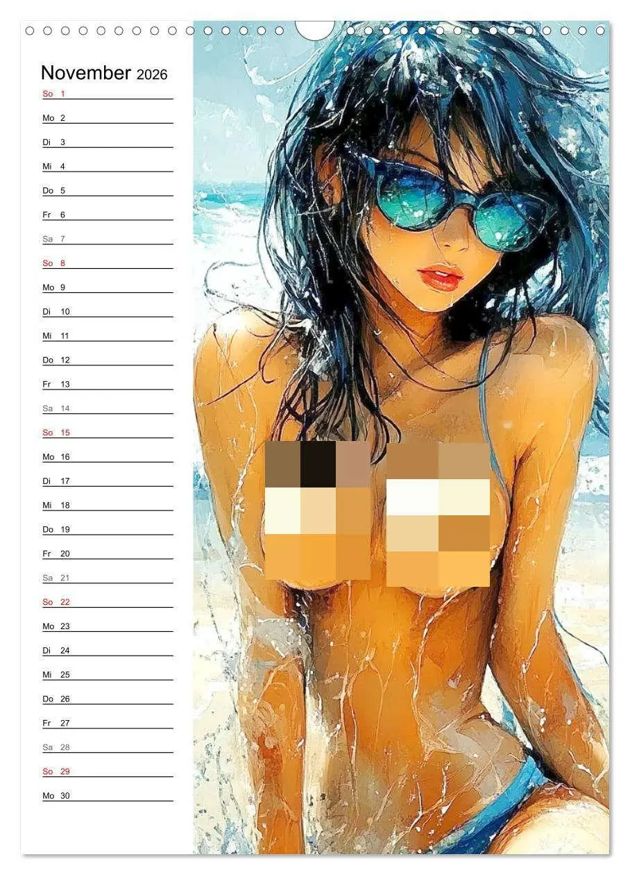 Bild: 9783516241044 | Girls im Sommer. Erotik-Paintings (Wandkalender 2026 DIN A3 hoch),...