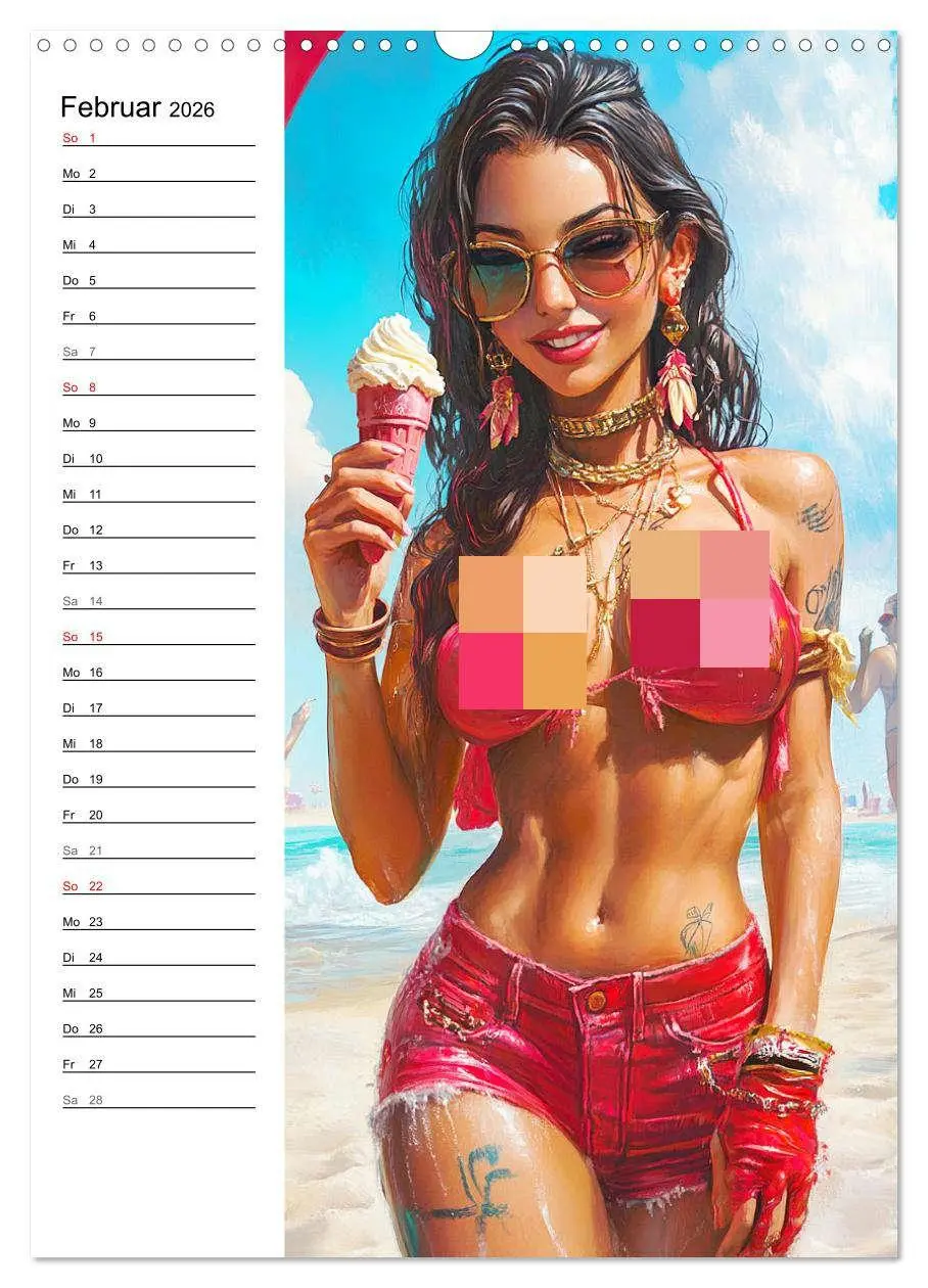 Bild: 9783516241044 | Girls im Sommer. Erotik-Paintings (Wandkalender 2026 DIN A3 hoch),...