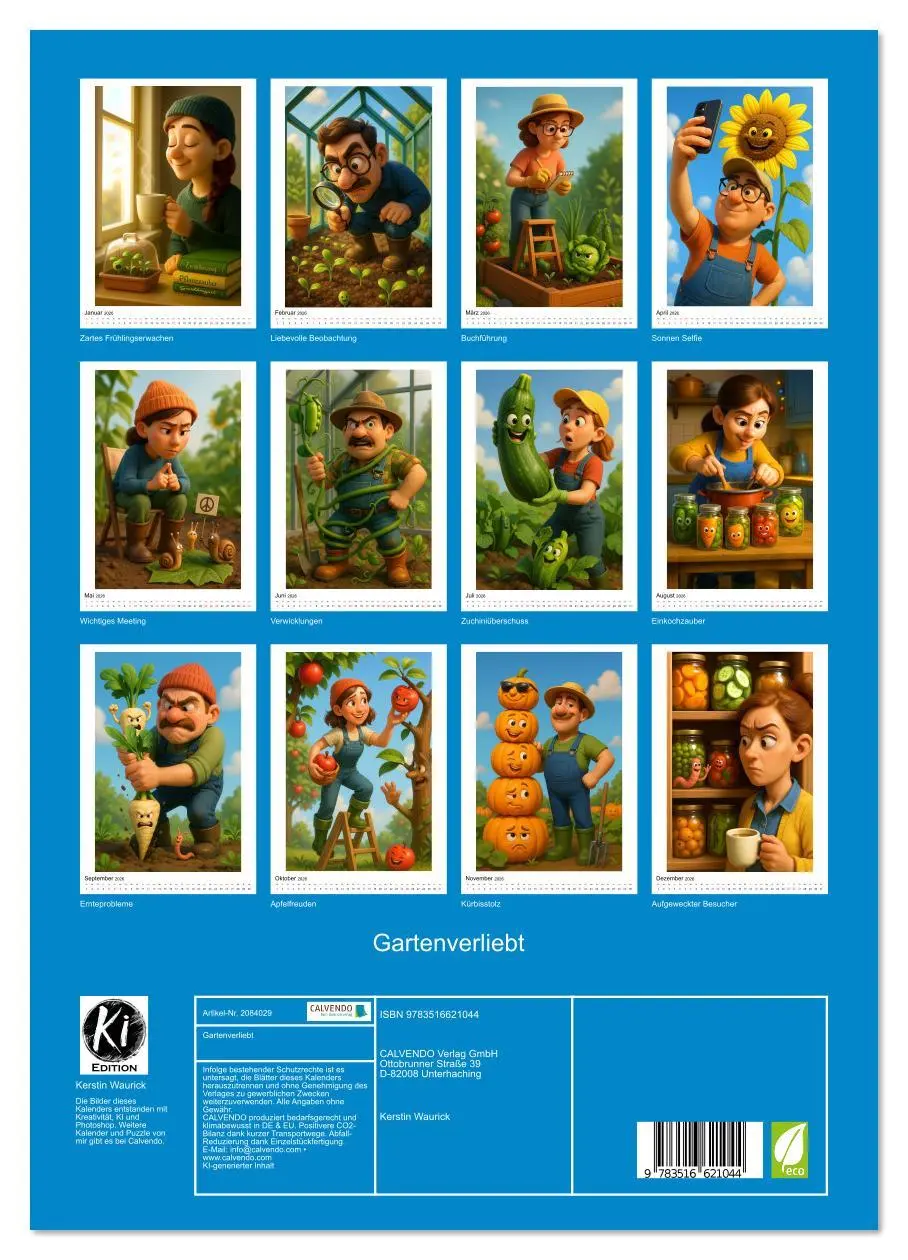 Bild: 9783516621044 | Gartenverliebt (hochwertiger Premium Wandkalender 2026 DIN A2...