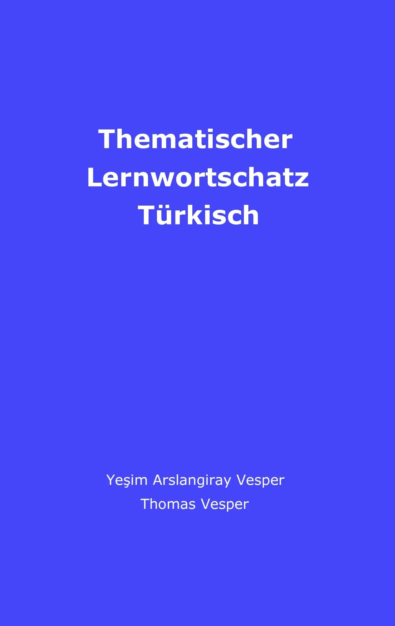 Cover: 9783839151044 | Thematischer Lernwortschatz Türkisch | Yesim Vesper (u. a.) | Buch