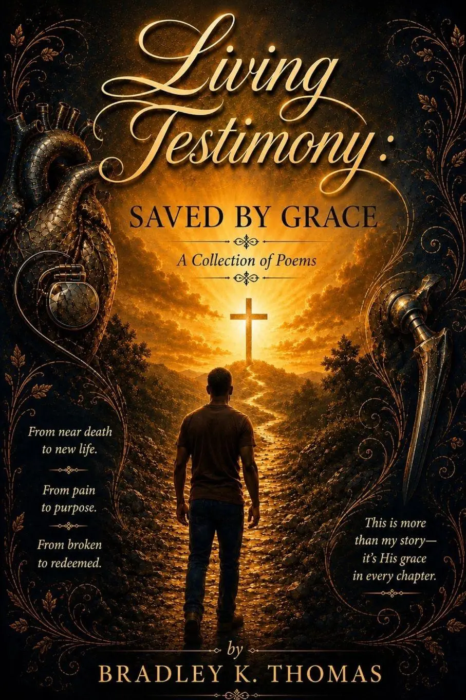 Cover: 9798256291044 | Living Testimony | Saved By Grace: A Collection of Poems | Thomas
