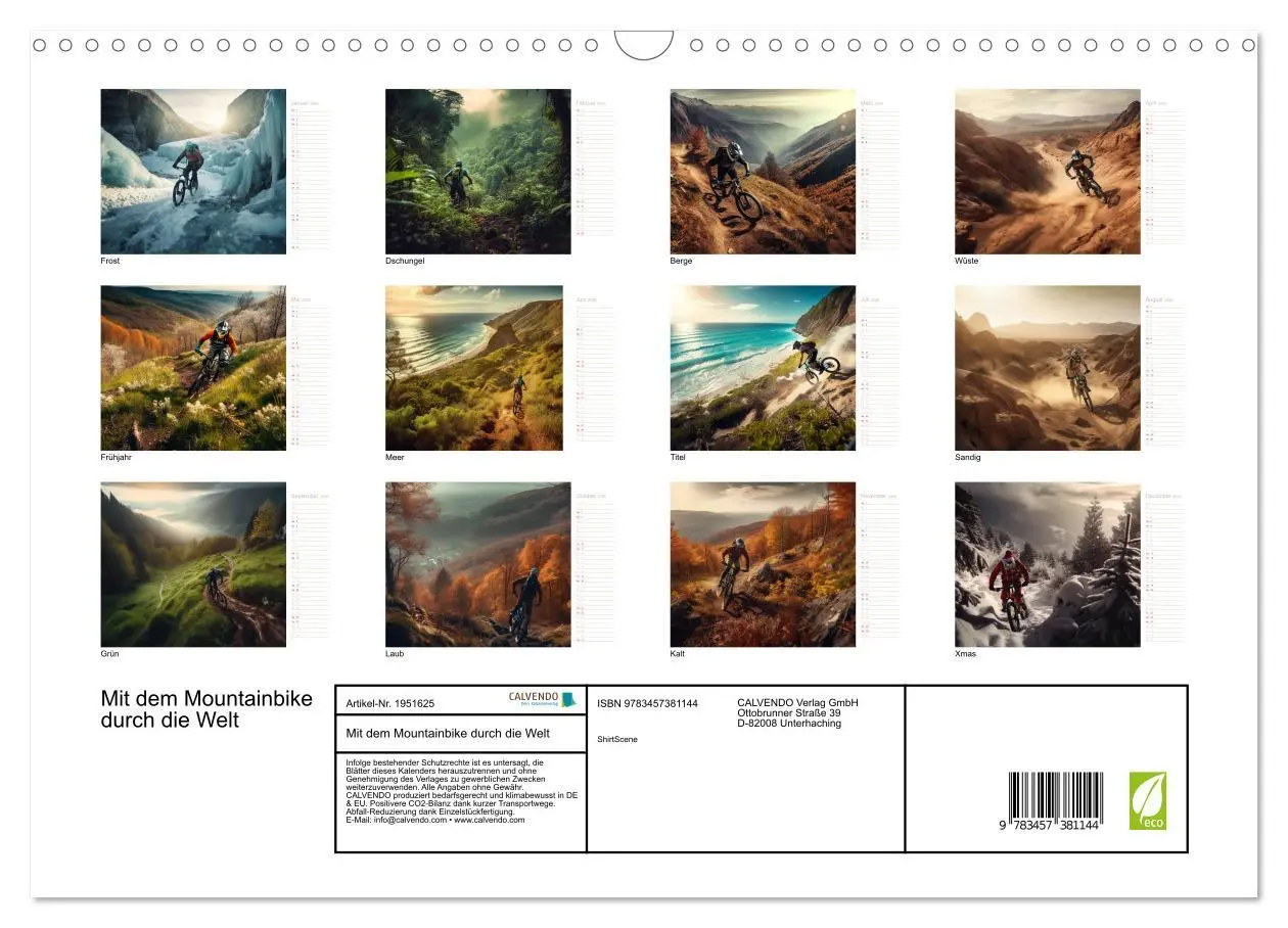 Bild: 9783457381144 | Mit dem Mountainbike durch die Welt (Wandkalender 2026 DIN A3...
