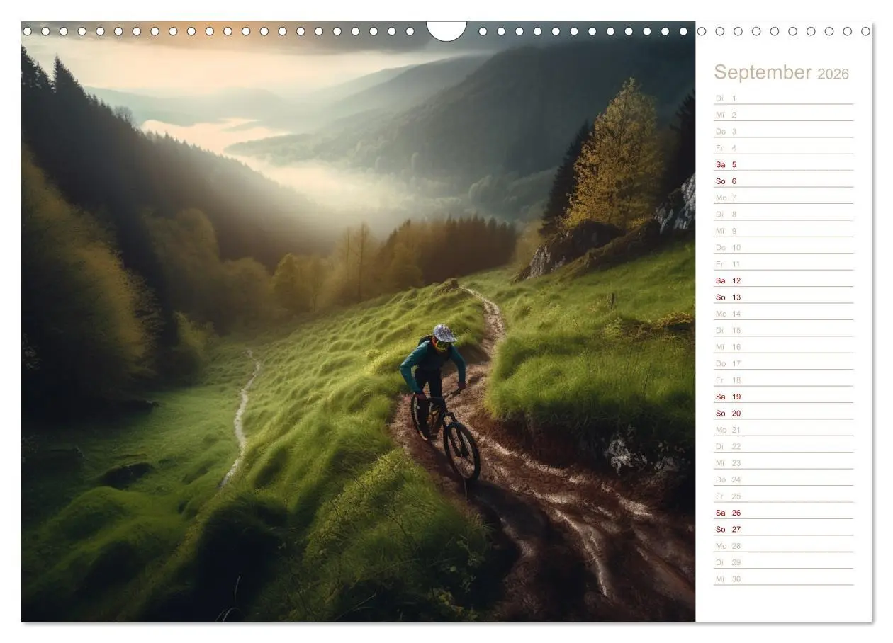 Bild: 9783457381144 | Mit dem Mountainbike durch die Welt (Wandkalender 2026 DIN A3...