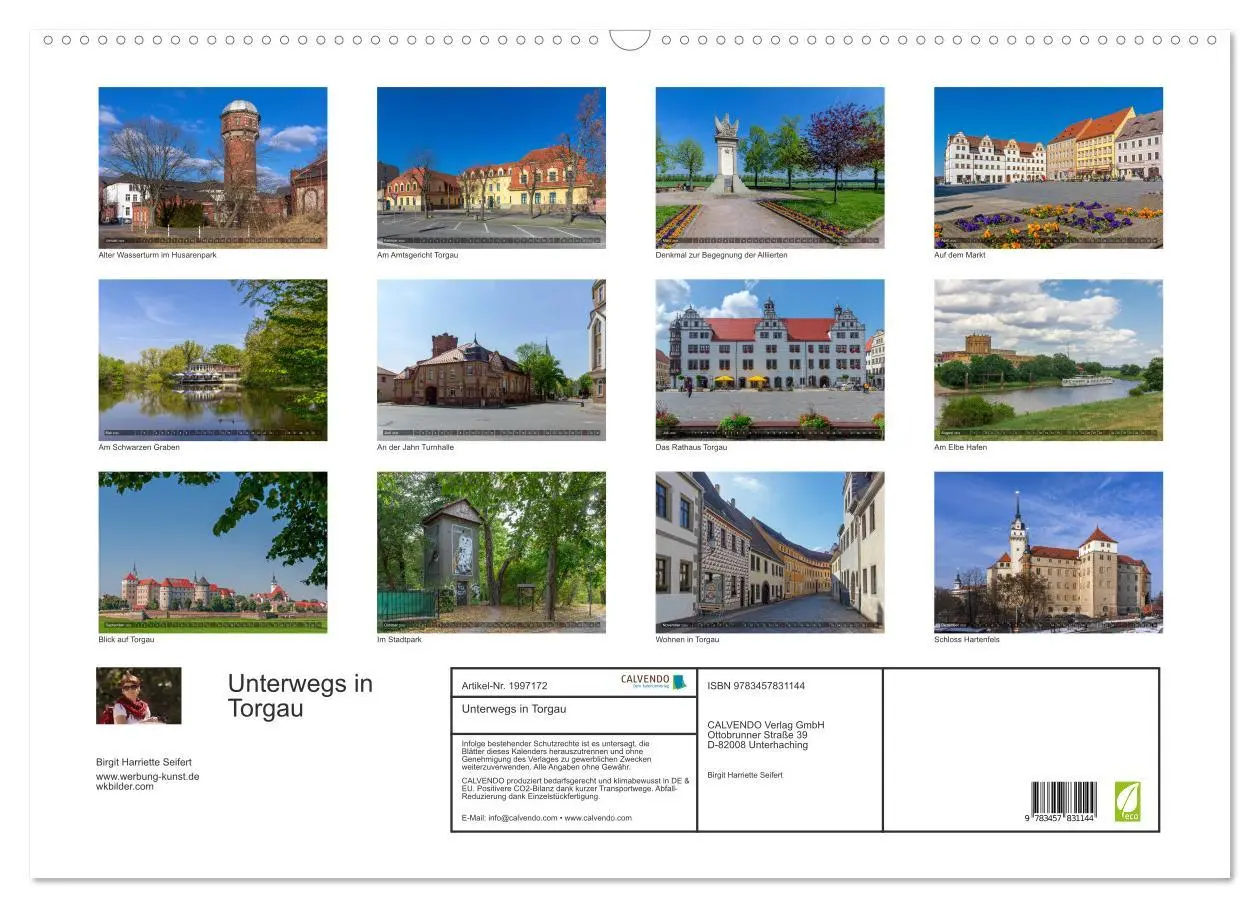 Bild: 9783457831144 | Unterwegs in Torgau (Wandkalender 2026 DIN A2 quer), CALVENDO...