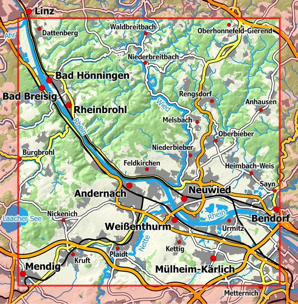 Bild: 9783960991144 | Rheinwandern 4 - Neuwied 1:25 000 | NaturNavi | (Land-)Karte | 1 S.