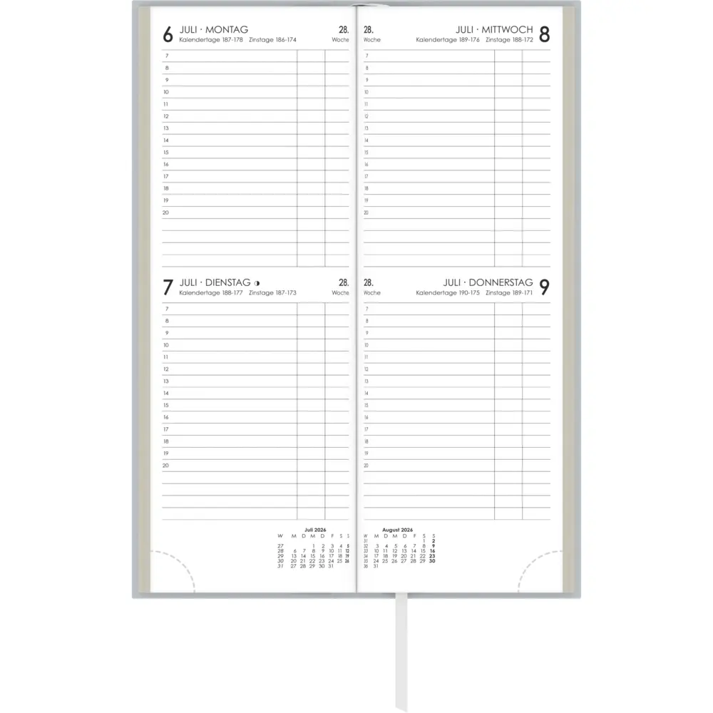 Bild: 4069095001244 | Zettler Tagevormerkbuch Recycling 2T/1S 2026 - Terminbuch 10 × 30...
