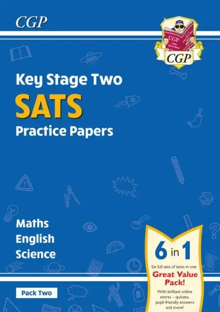 Cover: 9781789081244 | KS2 Complete Year 6 SATS Practice Papers Pack 2: Science, Maths &amp;...